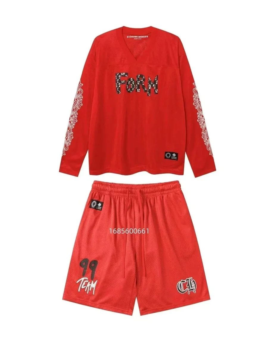 Chrome Hearts Chrome Hearts Red FoRM Embroidered Tracksuit Set Red