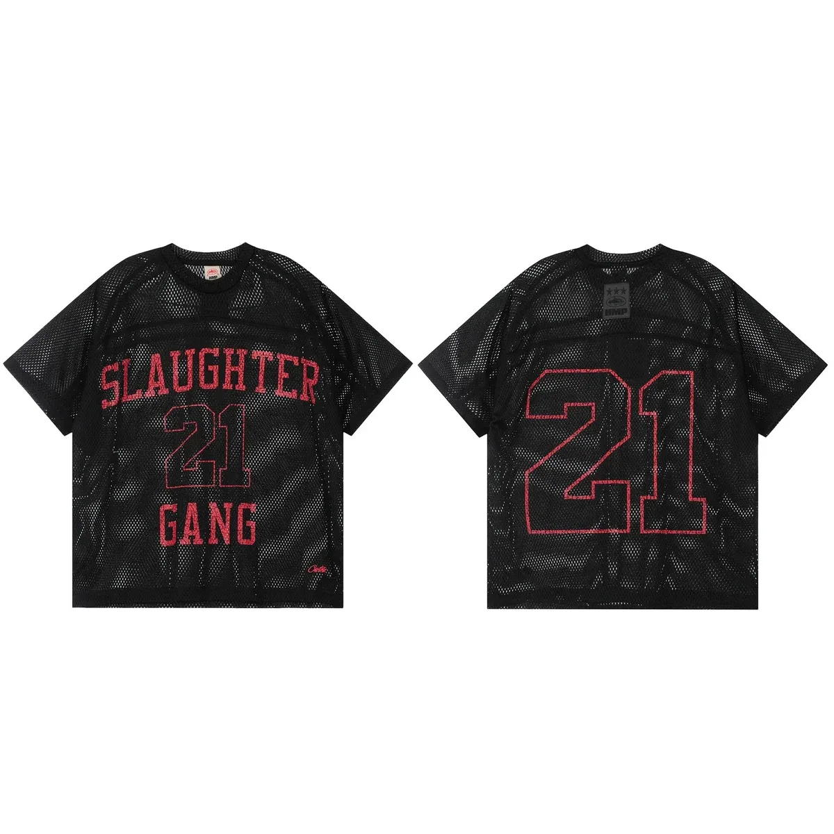 Other Slaughter Gang 21 Mesh Jersey Black T-Shirt Black - 1