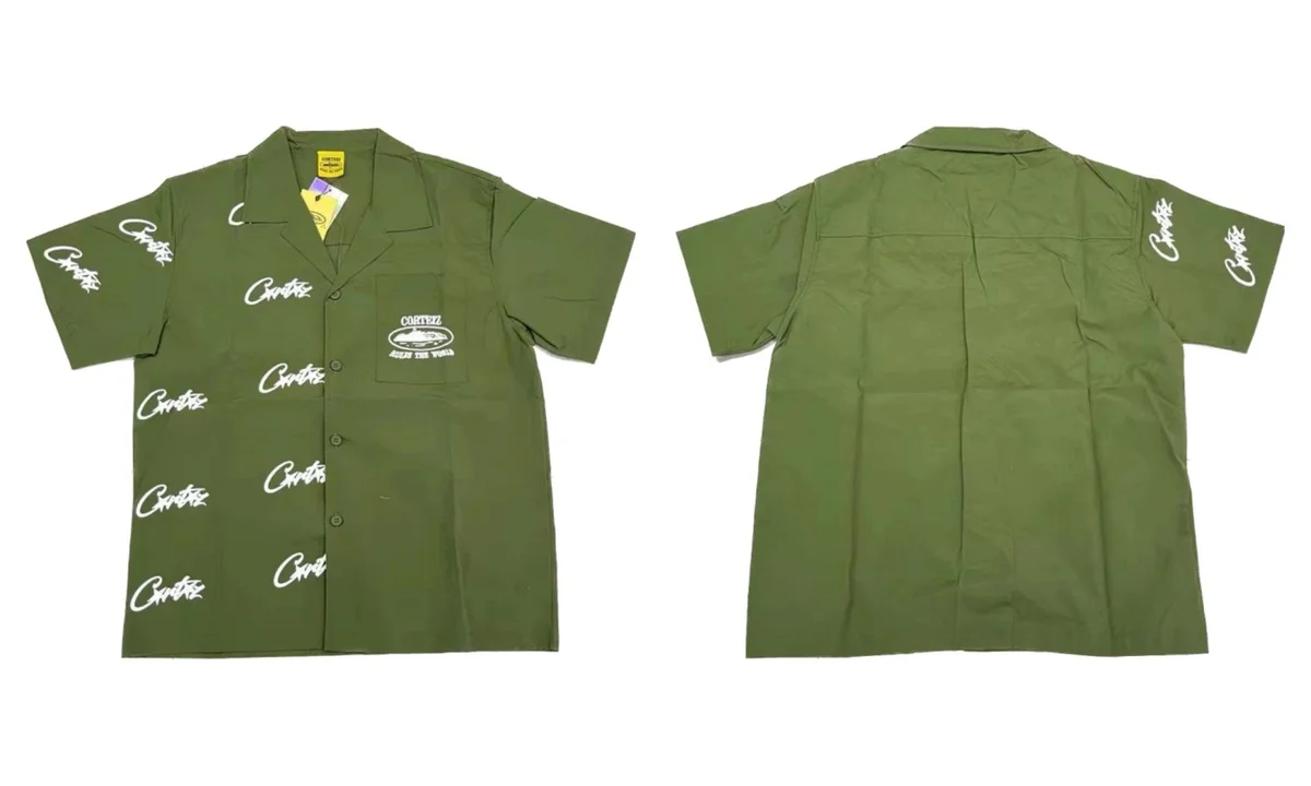 Corteiz Corteiz Green All-Over Print Shirt Green - 1