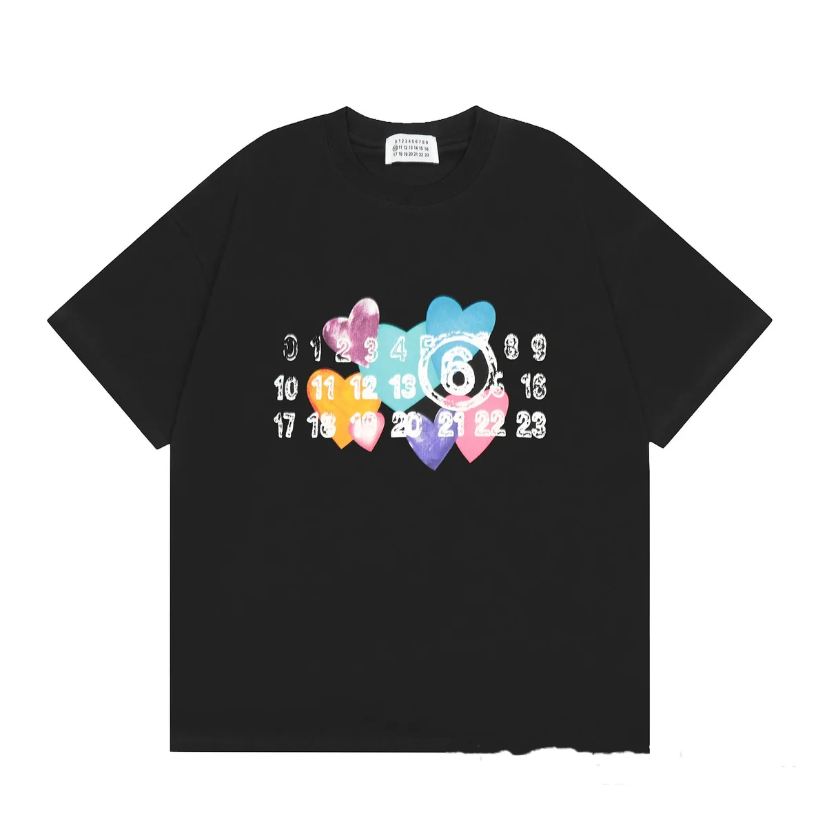 Maison Mihara Yasuhiro Maison Mihara Yasuhiro MMY Blakey Black Hearts T-Shirt Black - 1