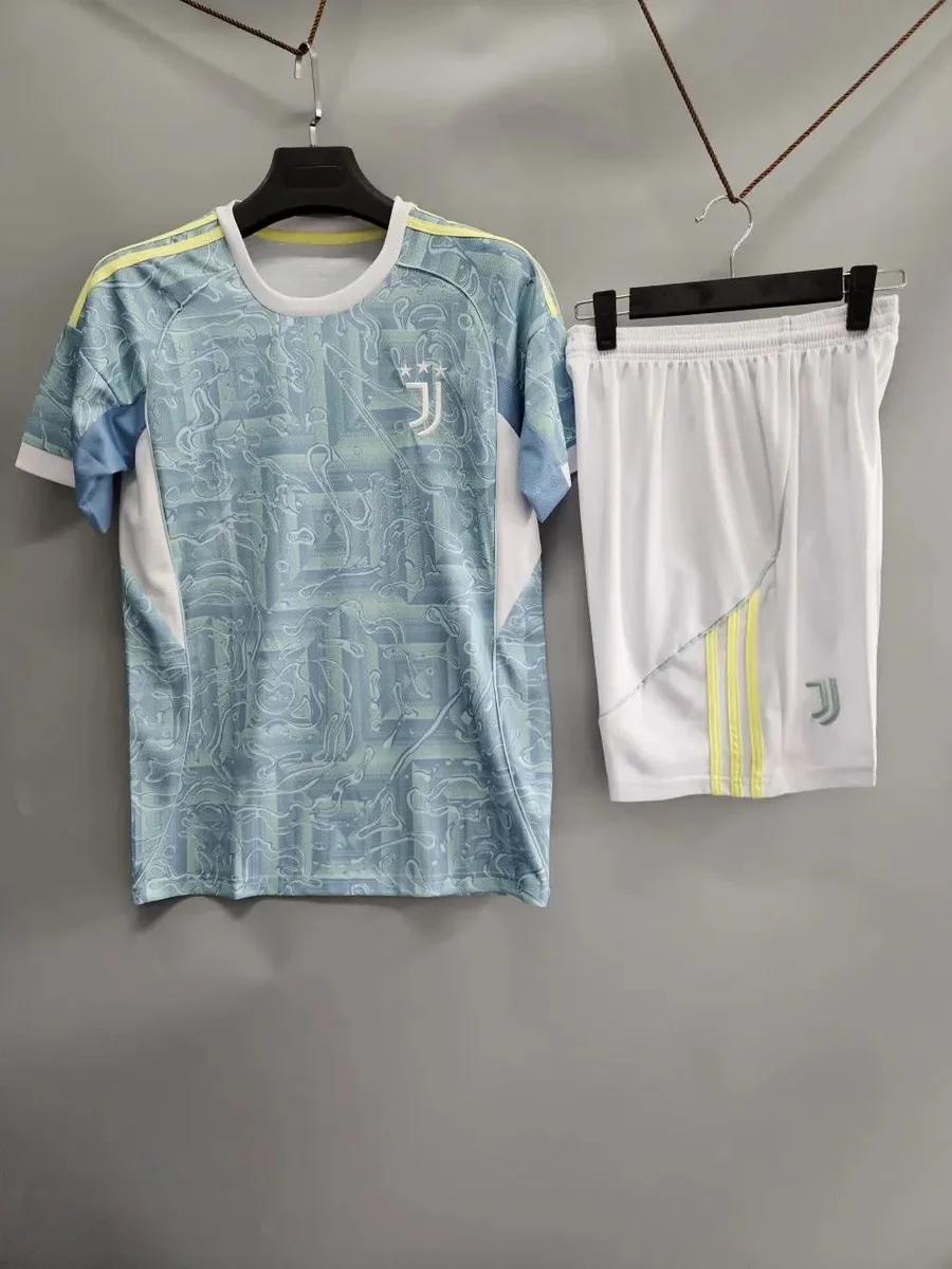 Adidas Adidas Juventus Away Light Blue Soccer Jersey Set Blue - 1