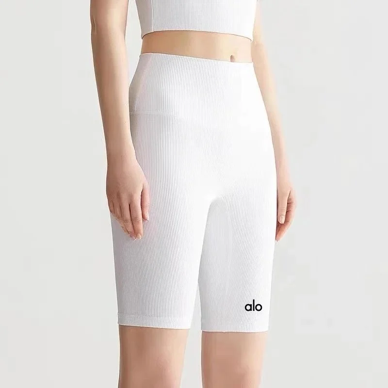 Alo Yoga Alo Pure White Biker Shorts White - 1