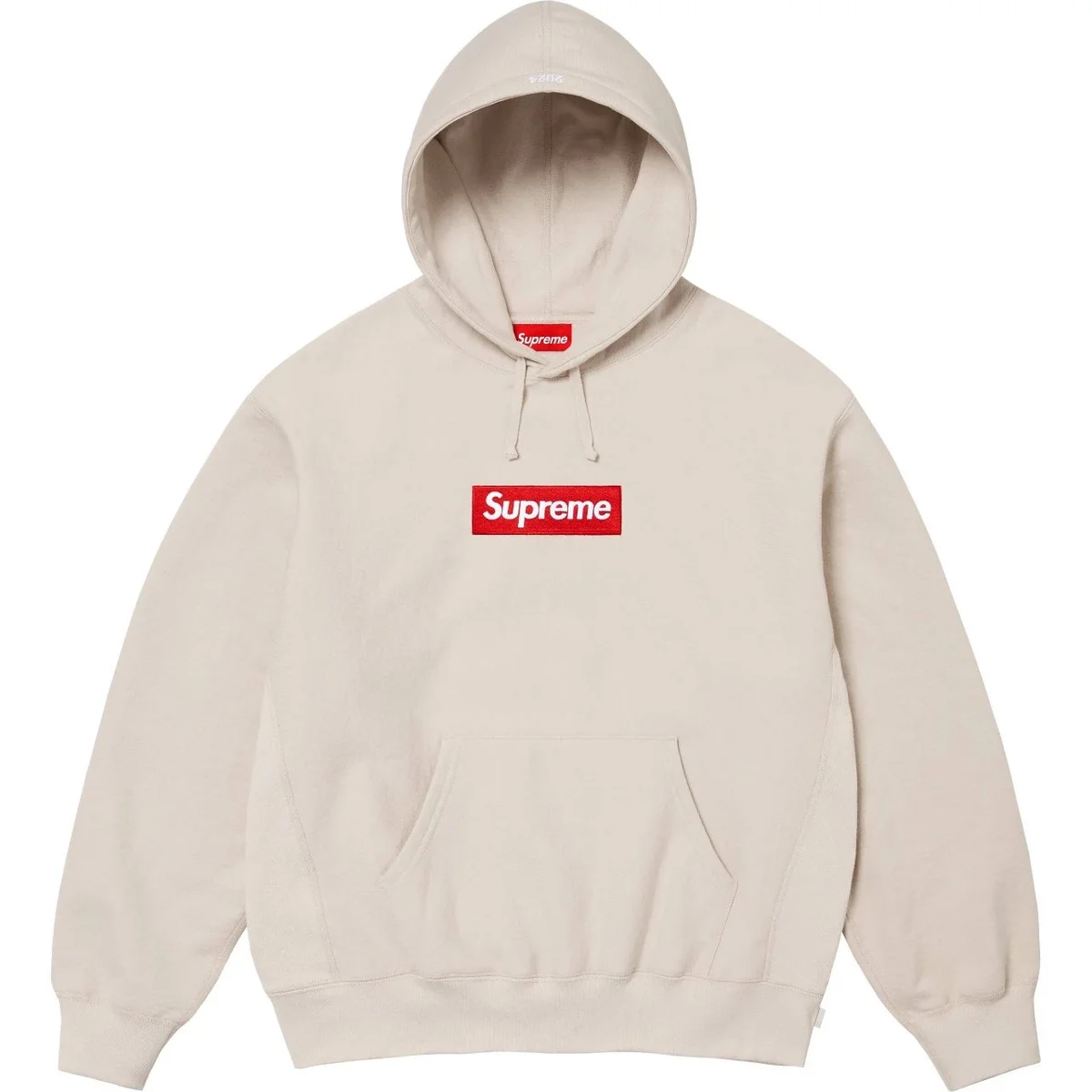 Supreme Supreme Box Logo Beige Hoodie Beige - 1