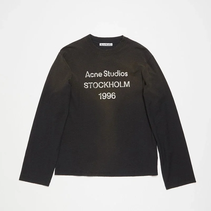 Acne Studios Acne Studios Stockholm 1996 Black Long-Sleeve T-Shirt Black - 1
