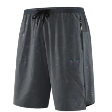 Under Armour Under Armour Dark Grey Geometric Performance Shorts Grey - 1