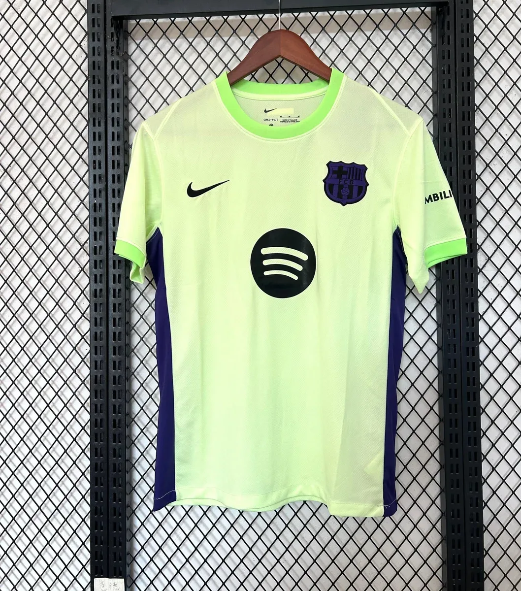 Nike Nike Barcelona Away Jersey Lime Green/University Red Green - 1
