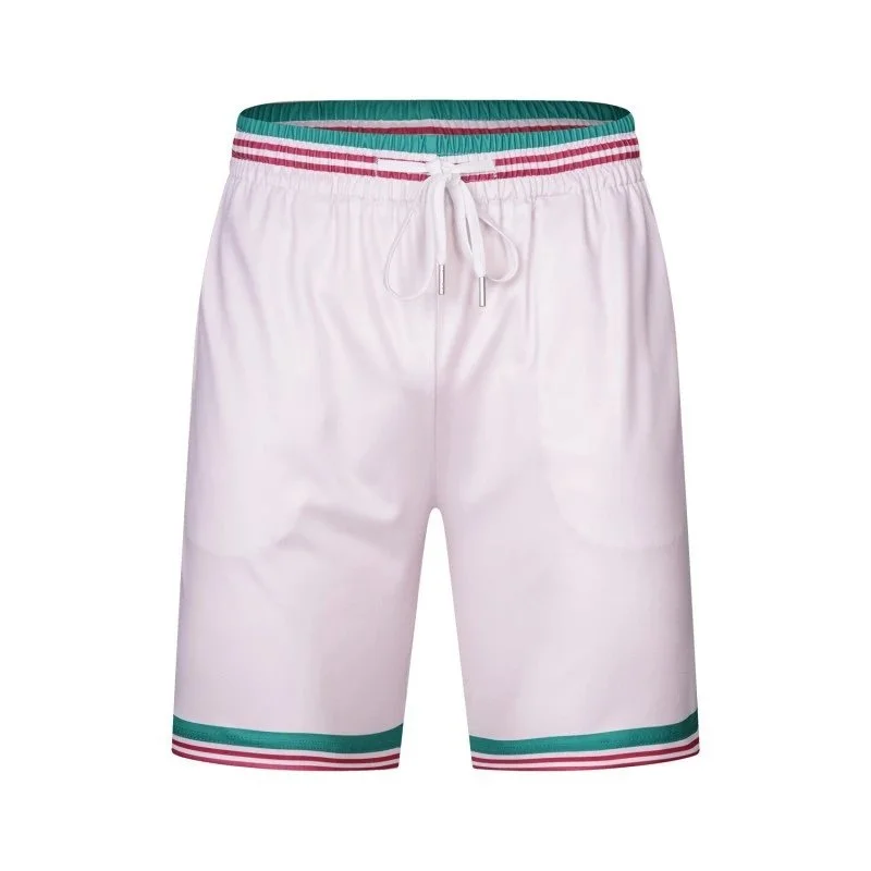 Other Men's White/Green/Red Stripe Athletic Shorts White - 1