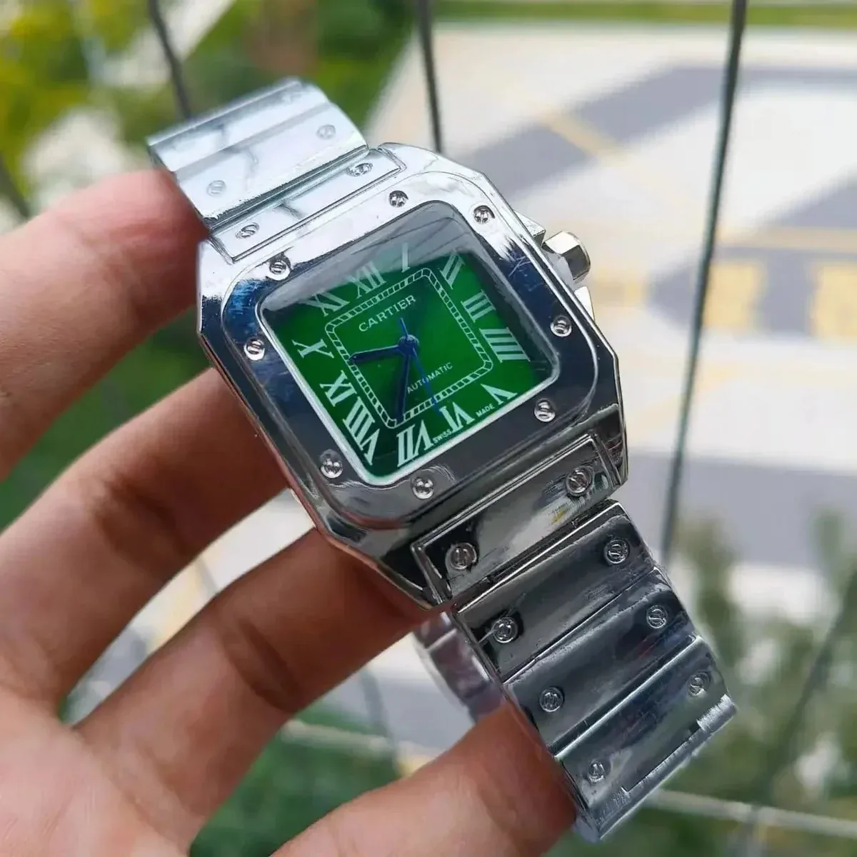 Cartier Cartier Santos-Dumont Green Automatic Watch Green - 1