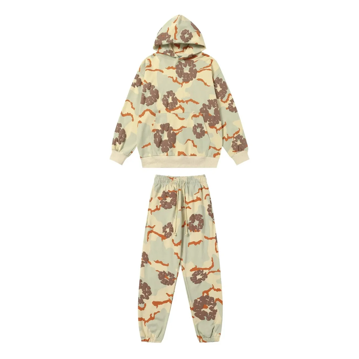 Other Unisex Camo Floral Tracksuit in 3迷彩杏 Multicolor - 1
