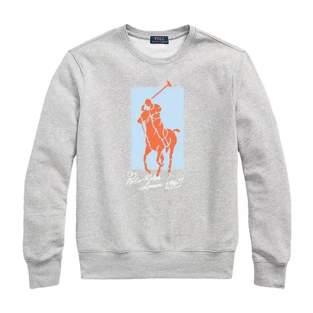 Polo Ralph Lauren Polo Ralph Lauren Classic Logo Heather Grey Crewneck Sweatshirt Grey - 1