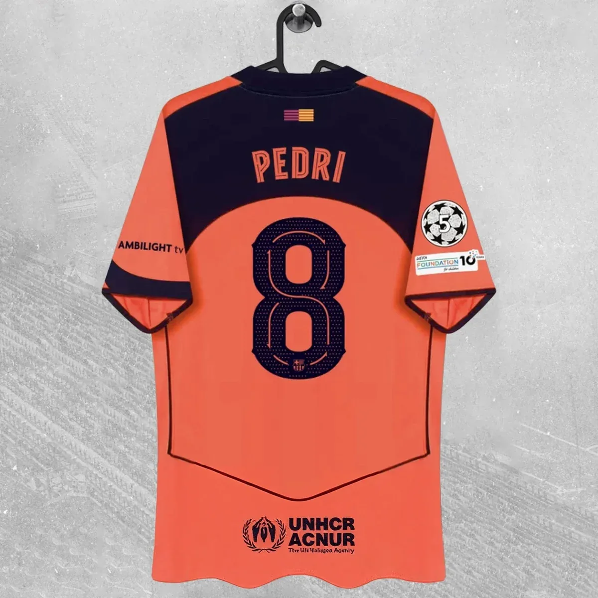 Other FC Barcelona Pedri #8 Orange Away Jersey Orange - 1