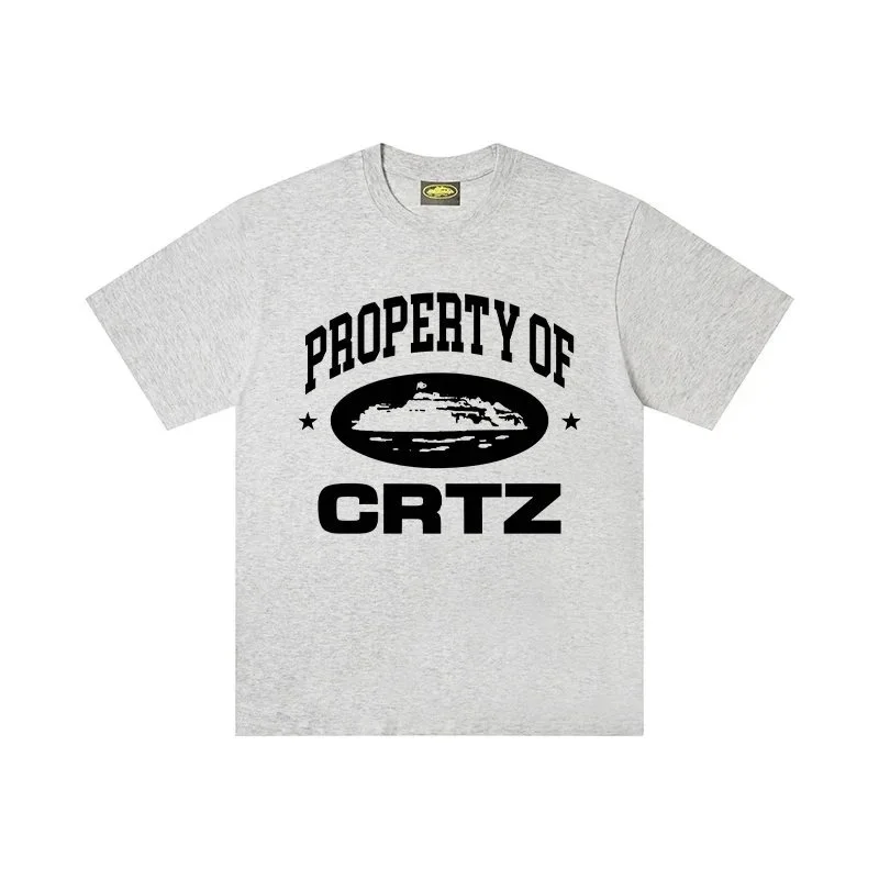 Corteiz Corteiz Property of CRTZ Grey T-Shirt Grey - 1