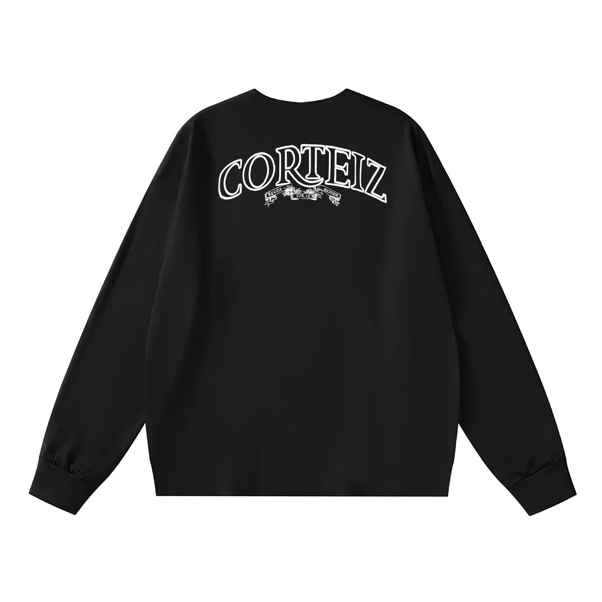 Corteiz Corteiz Black Logo Long Sleeve T-Shirt Black - 1