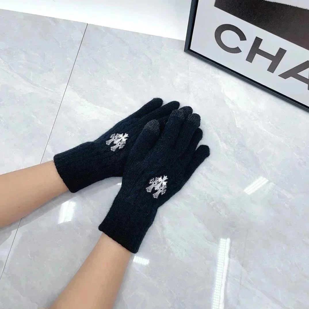 Chrome Hearts Chrome Hearts CH Cross Black Gloves Black