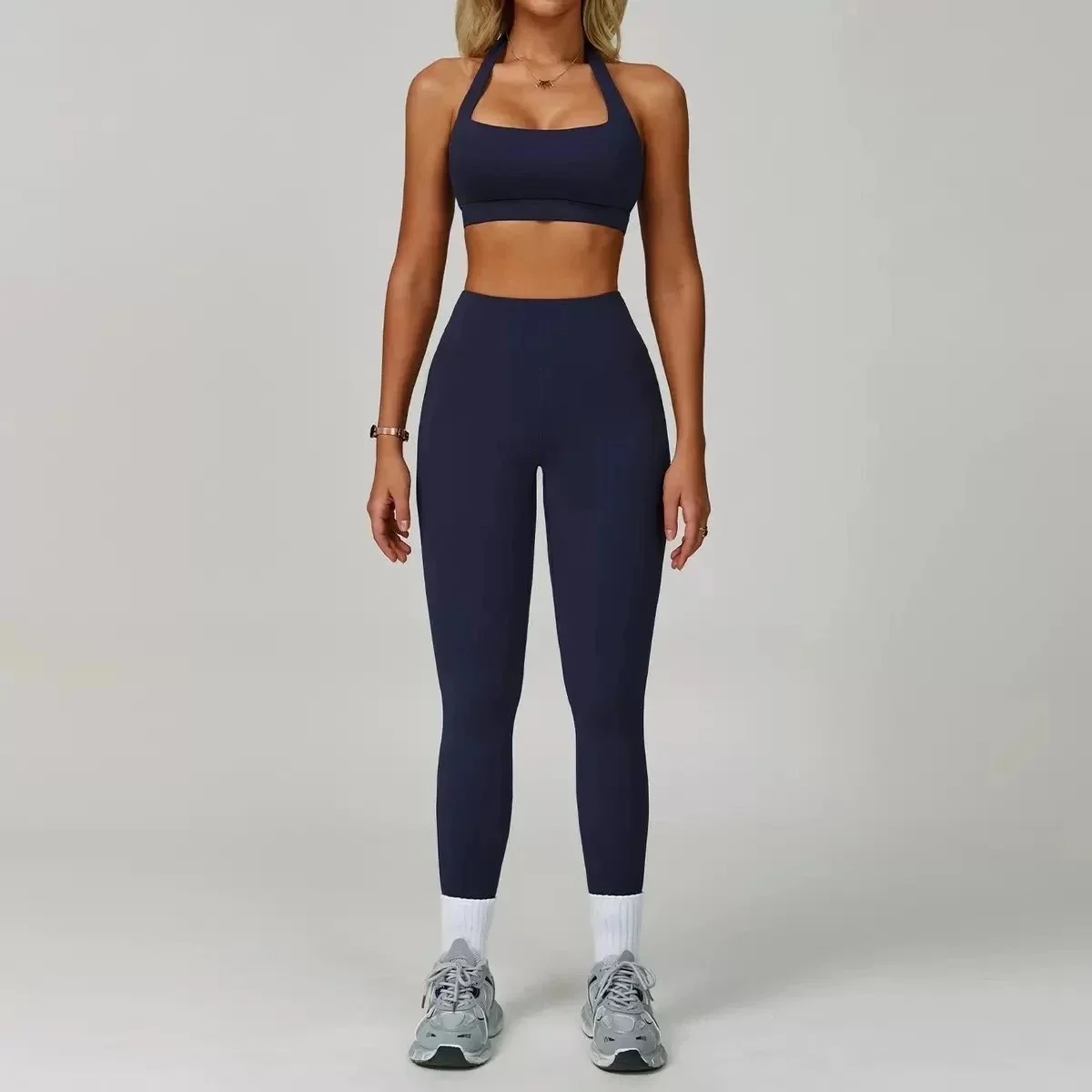 Other Cobalt Blue Sports Bra & Leggings Set Blue - 1