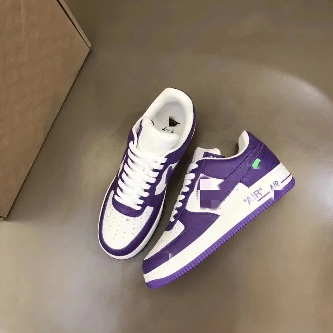 Nike Nike Air Force 1 Purple White Sneakers Purple - 1