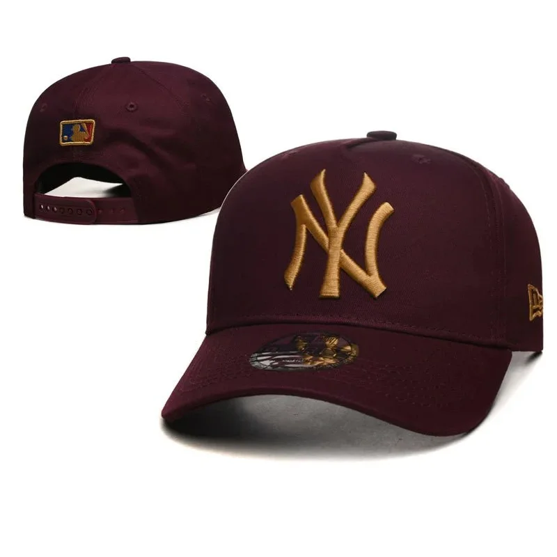 New Era New Era NY Yankees Burgundy Gold Cap Navy - 1