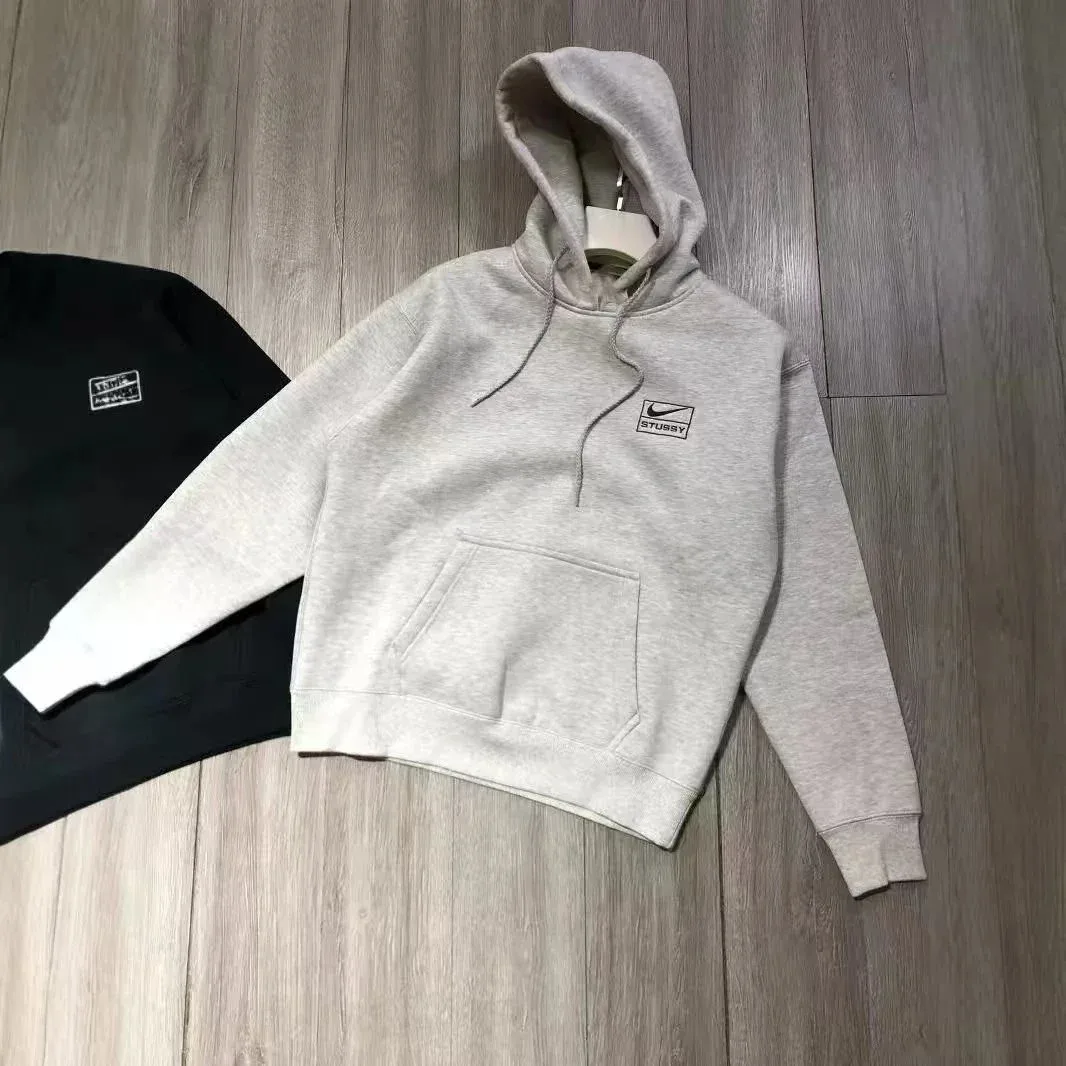 Stussy Stussy Basic Logo Grey Hoodie Grey - 1