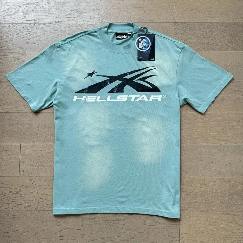 Hellstar Hellstar Faded Mint T-Shirt Blue - 1