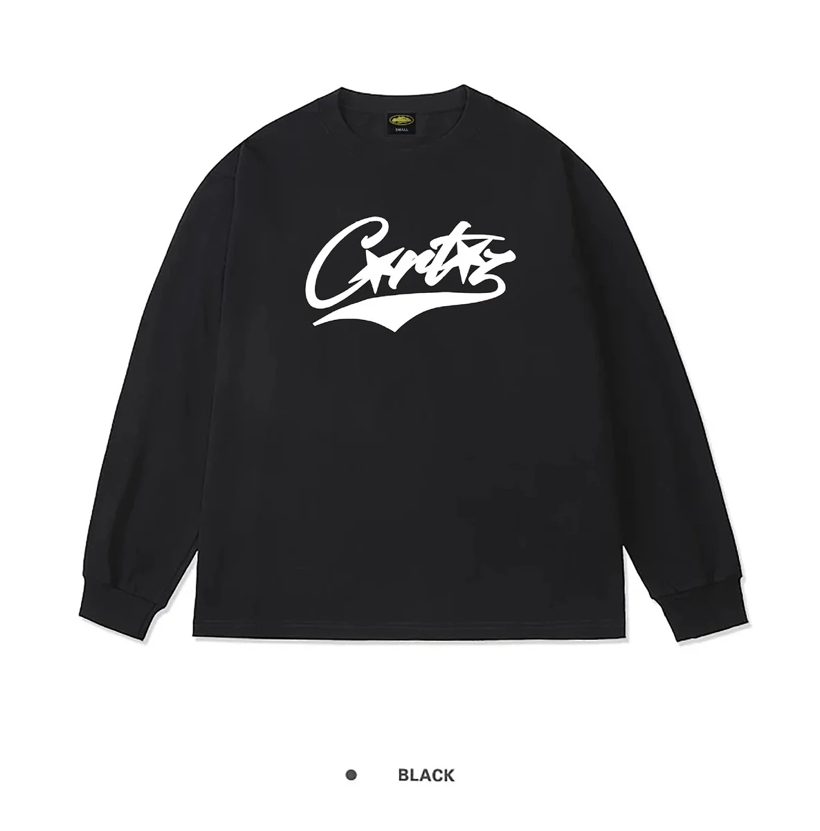 Other Unisex Black 'Critics' Script Long Sleeve T-Shirt Black - 1