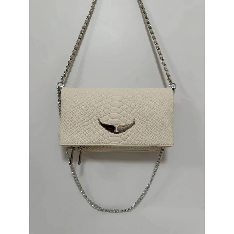Other Small Snake Skin White Crossbody Bag White - 1