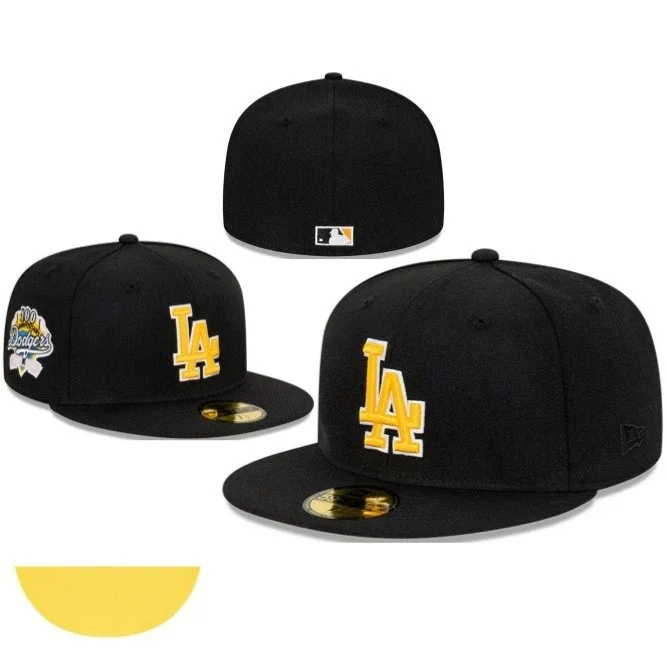 New Era New Era Los Angeles Dodgers 59FIFTY Black & Gold Cap Black - 1