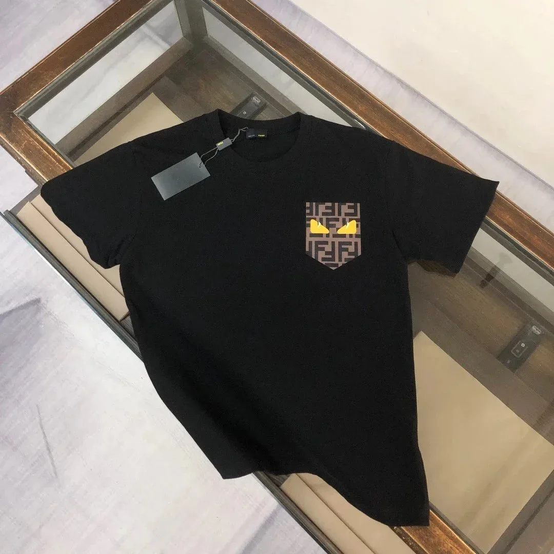 Fendi Fendi Iconic Monster Eyes Black T-Shirt Black - 1