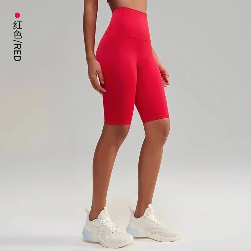 Other Red Solid Bike Shorts Women's Bottoms Red - 1