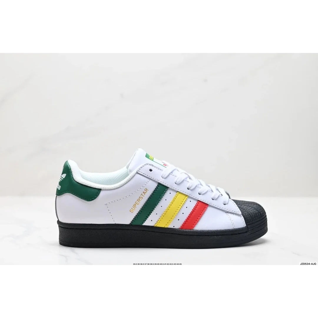 Adidas Adidas Superstar White Green Yellow Red Sneakers White - 1