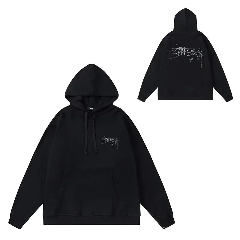 Stussy Stussy Basic Logo Black Hoodie Black - 1