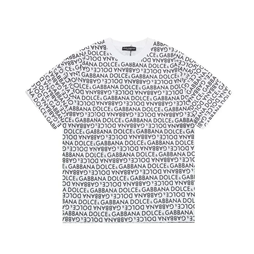 Dolce & Gabbana Dolce & Gabbana All-Over Logo Print T-Shirt White White - 1
