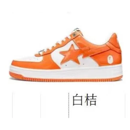 A Bathing Ape A Bathing Ape BAPE STA White Orange Sneakers Orange - 1