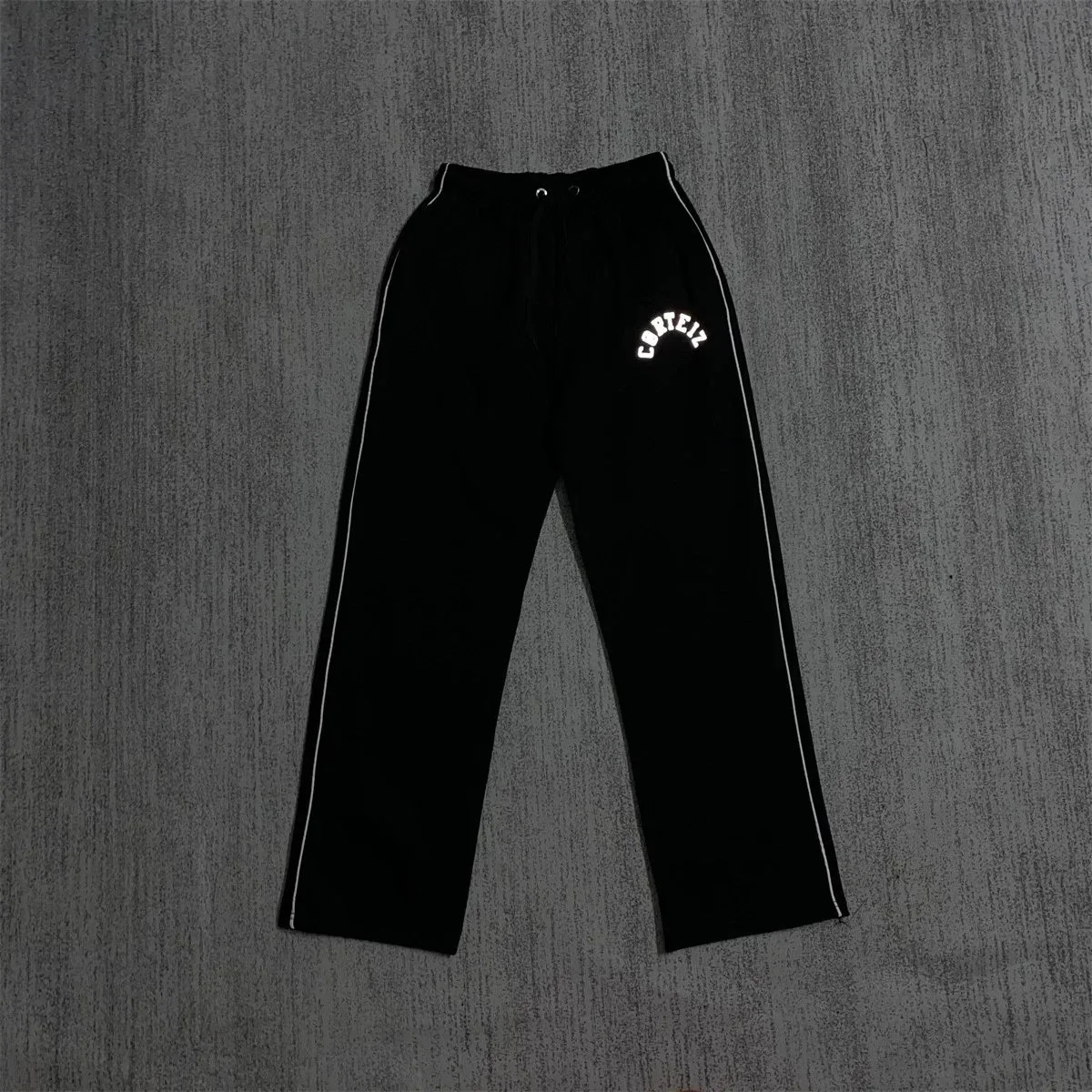 Other Black Track Pants with Reflective Side Stripes and Embroidered Logo Black - 1