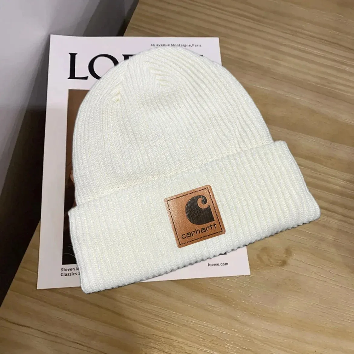 Carhartt Carhartt White Beanie Headwear White - 1