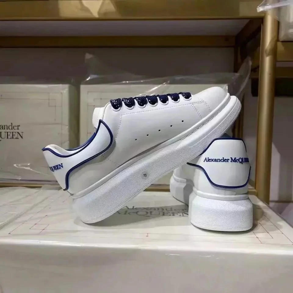 Alexander McQueen Alexander McQueen McQueen White/Blue Sneakers White - 1
