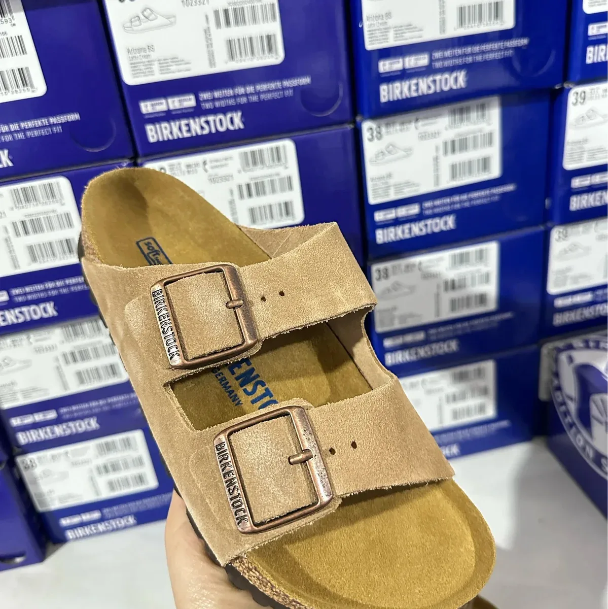 Birkenstock Birkenstock Arizona Double Buckle Beige Sandals Beige - 1