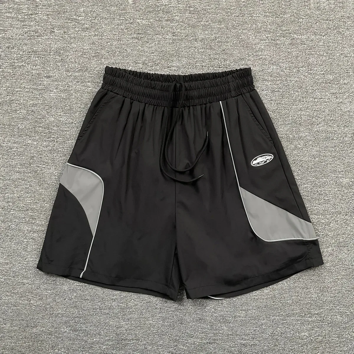 Other Black & Grey Panelled Shorts Black - 1