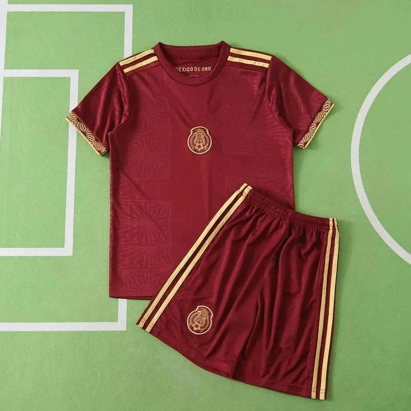 Adidas Adidas Classic Football Mexico Home Jersey Set Red/Gold Red - 1