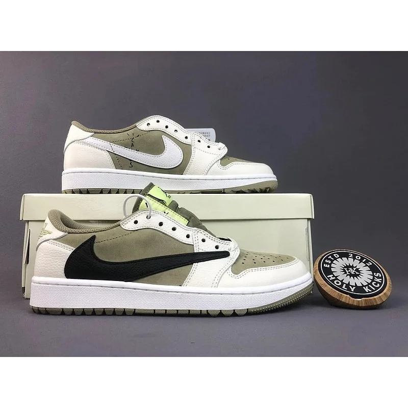 Nike Nike Air Jordan 1 Low 'Olive' Sneakers Green - 1