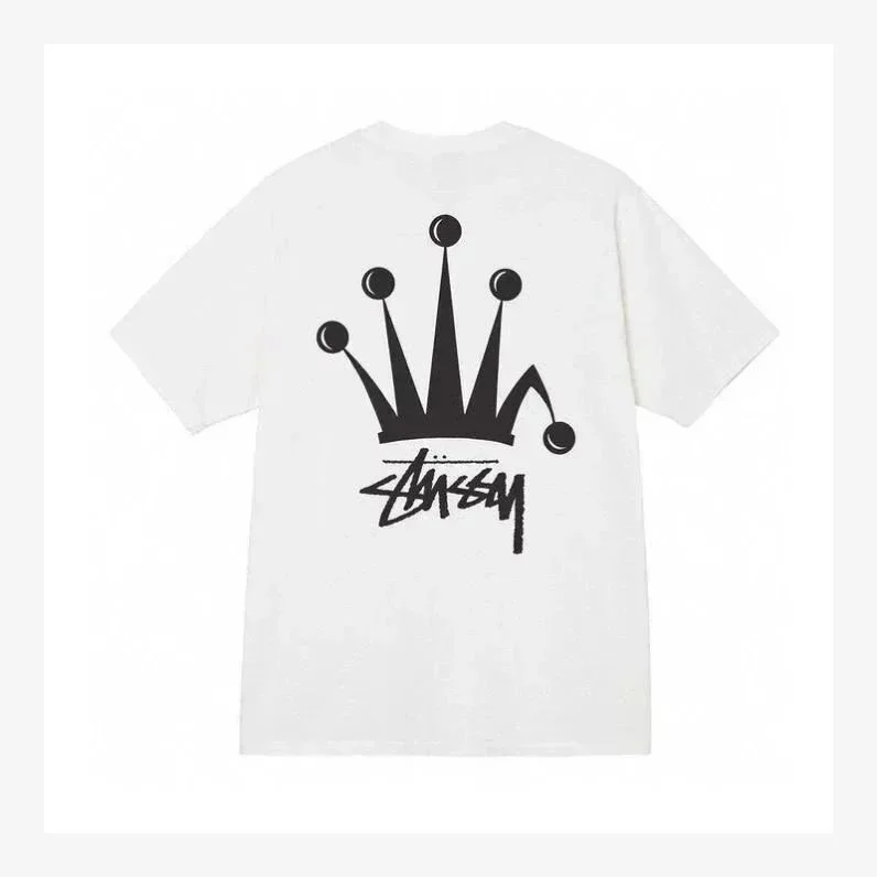 Stussy Stussy Crown Logo White T-Shirt White - 1