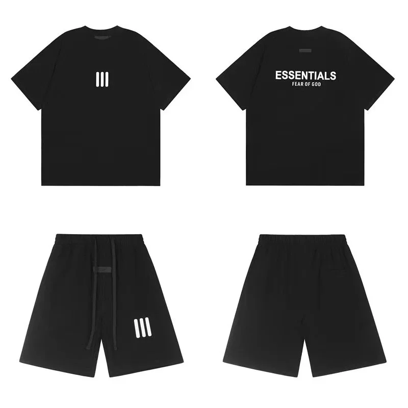 Fear of God Fear of God Essentials Black T-Shirt & Shorts Set Black - 1