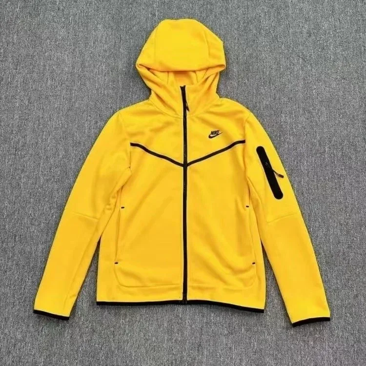 Nike Nike Tech Fleece Yellow Black Hoodie Yellow - 1