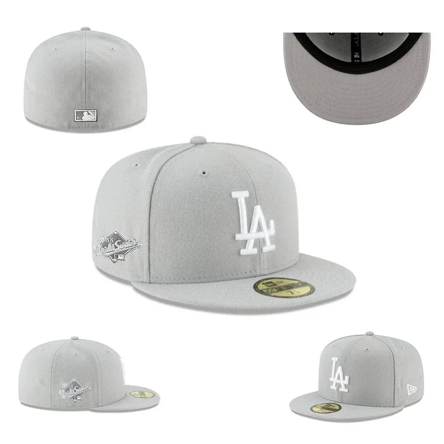 New Era New Era 59FIFTY Los Angeles Dodgers World Series Grey Fitted Cap Grey