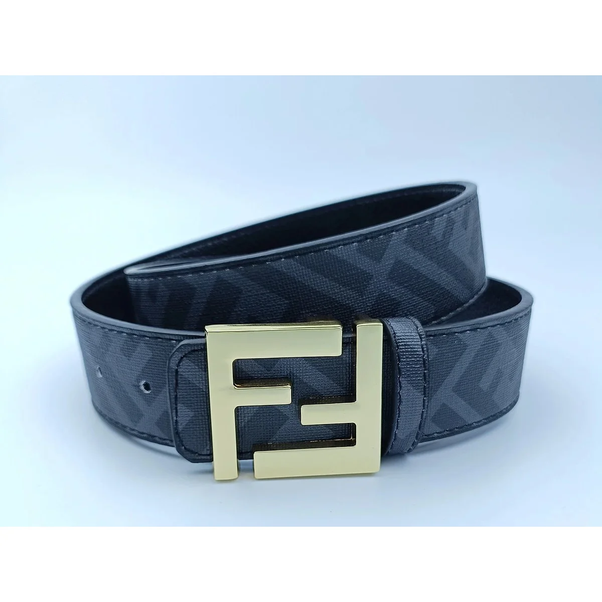 Fendi Fendi FF Monogram Black/Gold Belt Black