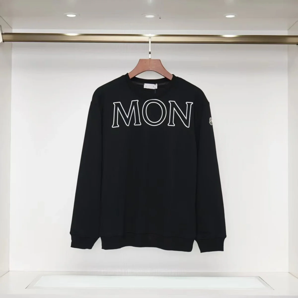Moncler Moncler MON Logo Sweatshirt Black/White Black