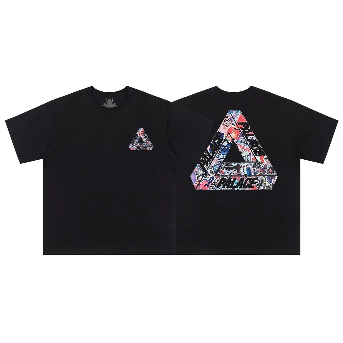 Palace Palace Tri-Logo Collage Triangle Black T-Shirt Black - 1