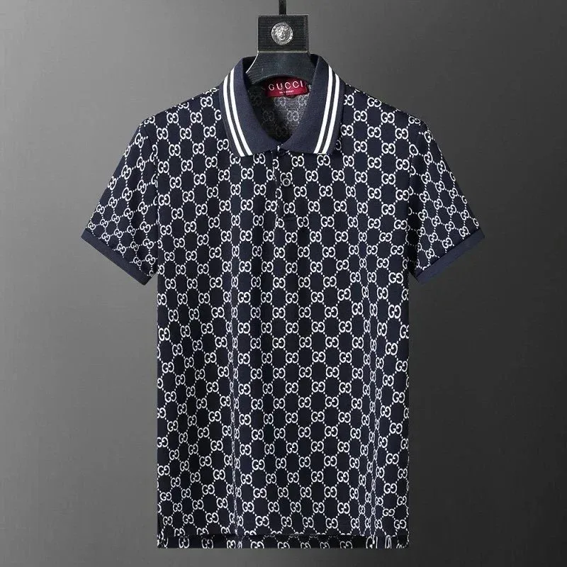 Gucci Gucci GG Monogram Polo Shirt A18 Navy Blue Navy - 1