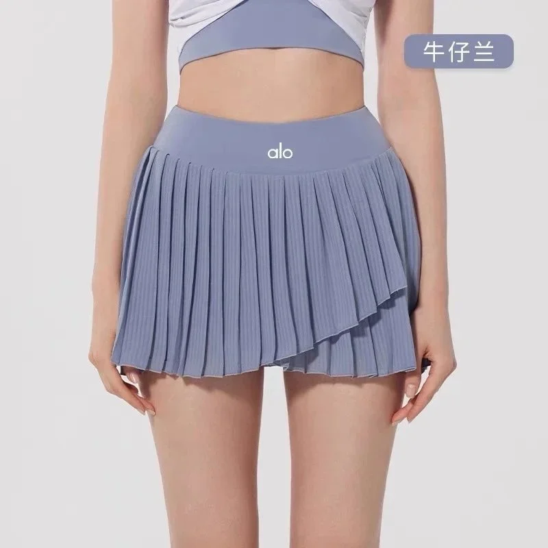 Alo Yoga Alo牛仔兰 Pleated Mini Skirt Blue - 1