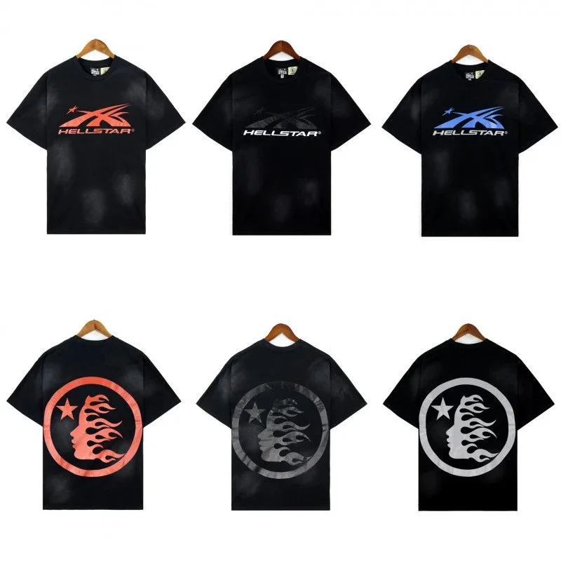Hellstar Hellstar H2639 Black Red T-Shirt Black - 1