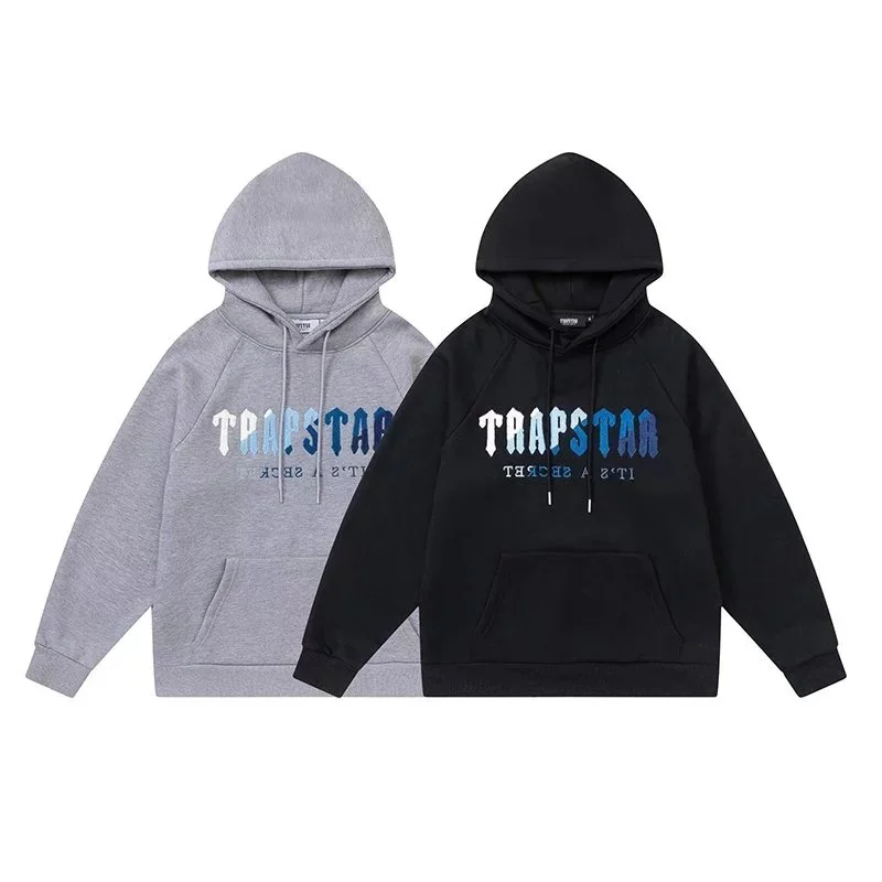 Trapstar Trapstar Grey/Black Hoodie with 'It's a Secret' Print Grey - 1